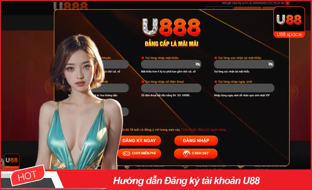 Hướng dẫn Đăng ký tài khoản U88